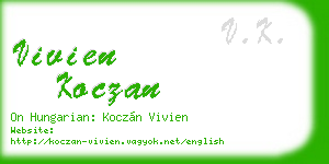 vivien koczan business card
